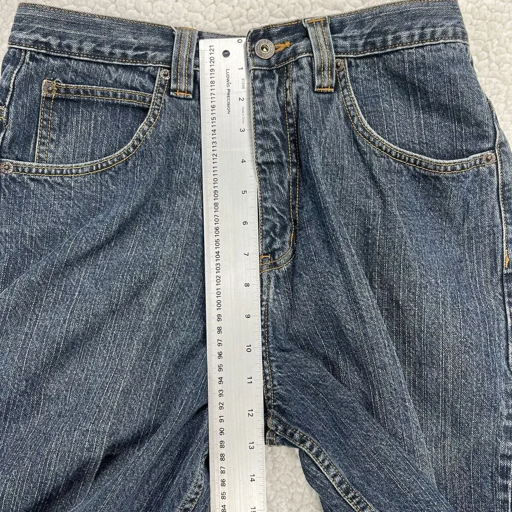 Anchor Blue Baggy Denim Shorts Men’s Size 30 Blue Y2K‎ Hip Hop Streetwear